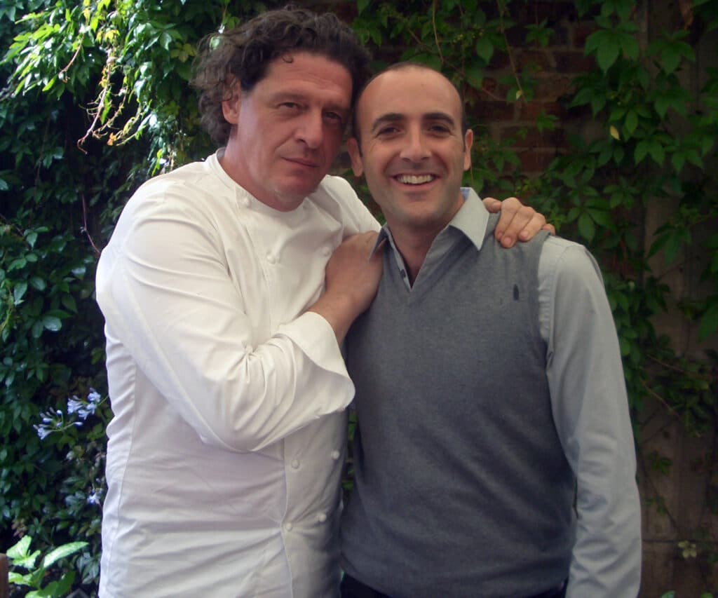 Gary Hirst at Great British Presenters with Marco Pierre White