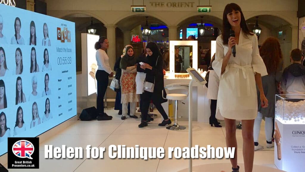 Helen for Clinique roadshow from Great British Presenters