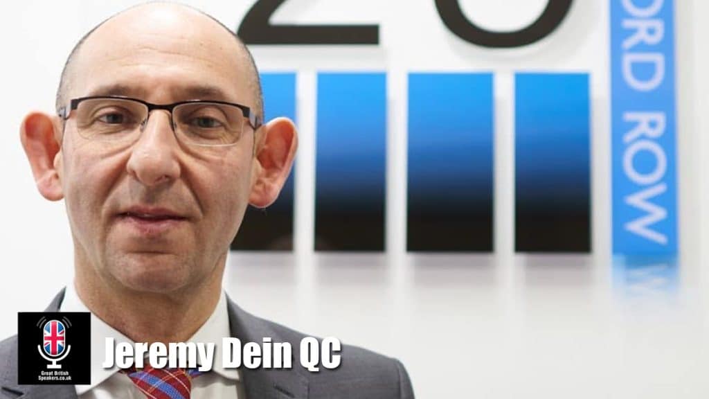 Jeremy Dein QC hire UK Criminal Barrister speaker book at agent Great British Speakers.