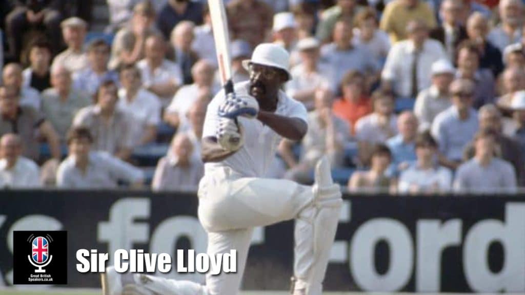 Sir Clive Lloyed hire middle-order batsman book at agent Great British Speakers