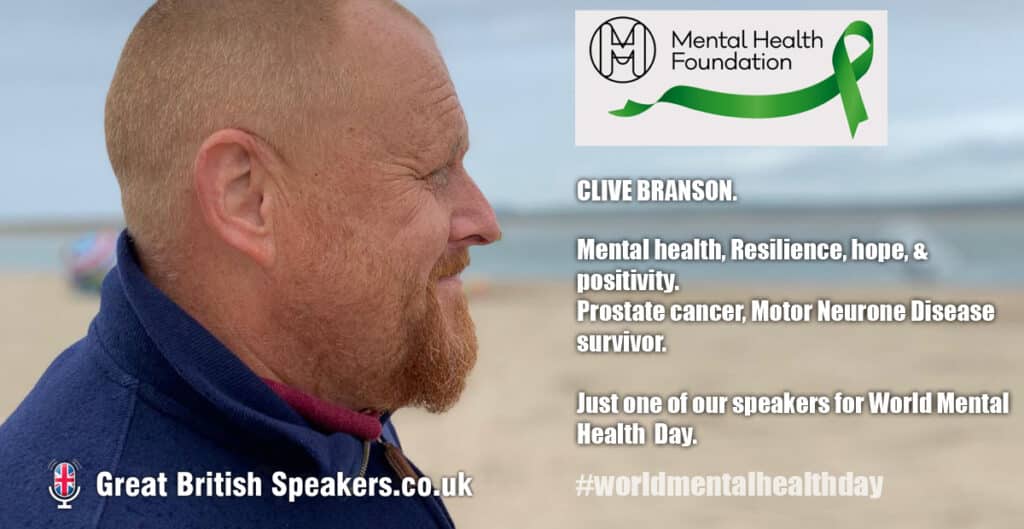 Clive Branson Find a Speaker for World Mental Health Day at Great British Speakers Linkedin