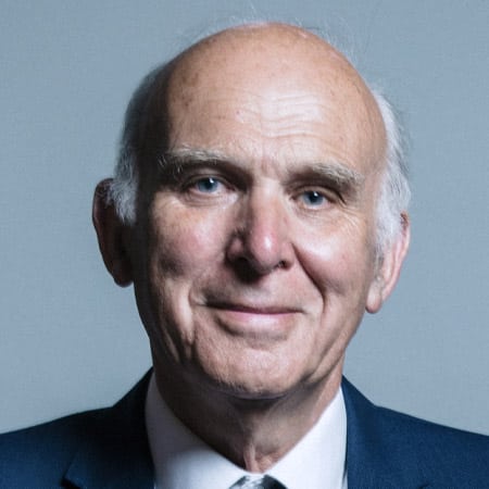 Sir Vince Cable hire British Politician speaker book at agent Great British Speakers