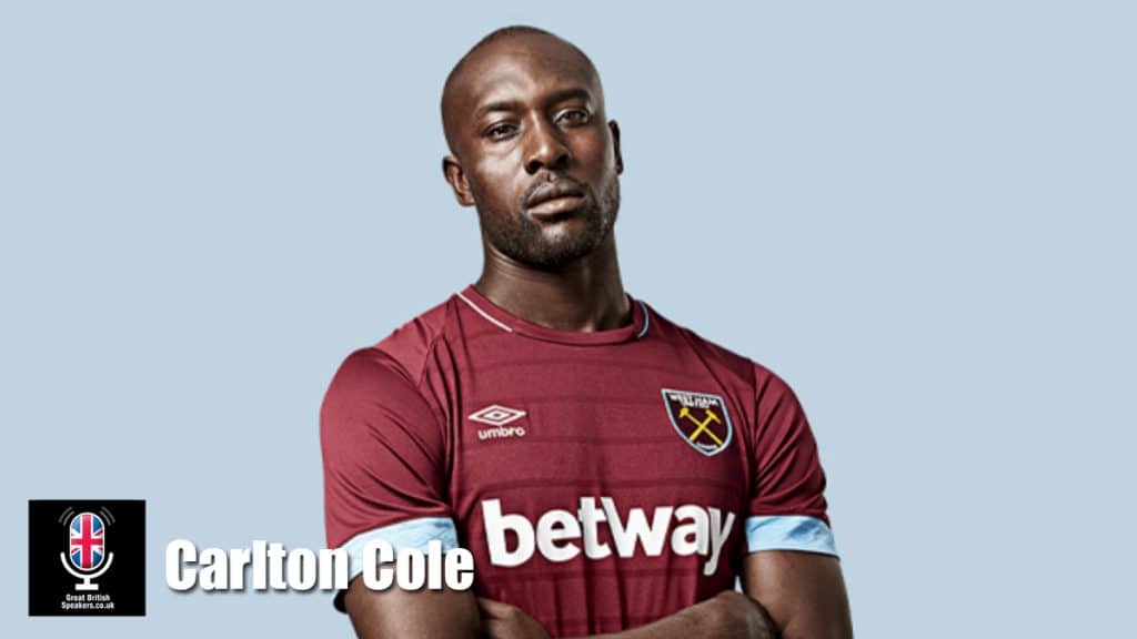 Carlton Cole hire former professional footballer speaker book at agent Great British Speakers