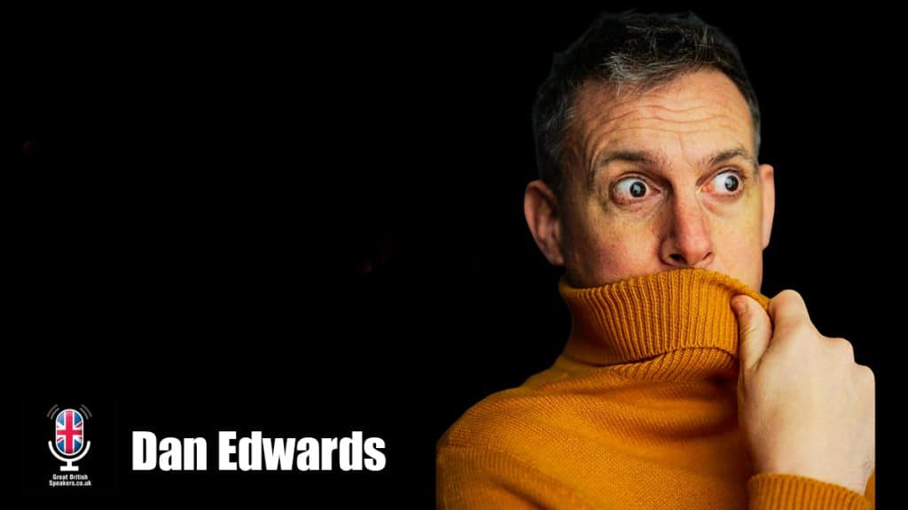 Dan Edwards hire actor, writer and comedian speaker book at agent Great British Speakers.