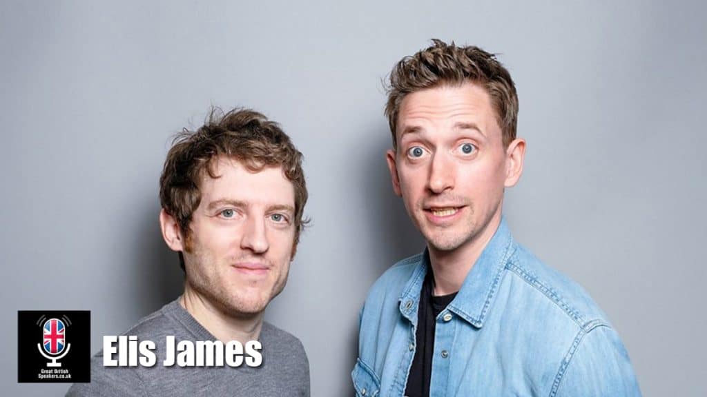 Elis James hire comedian speaker book at agent Great British Speakers