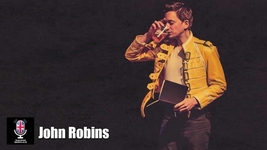 John Robins hire stand-up comic speaker book at agent Great British Speakers