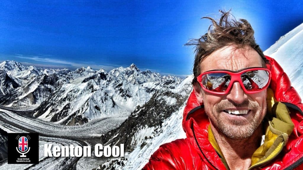 Kenton Cool hire English climber and mountain guide speaker book at agent Great British Speakers