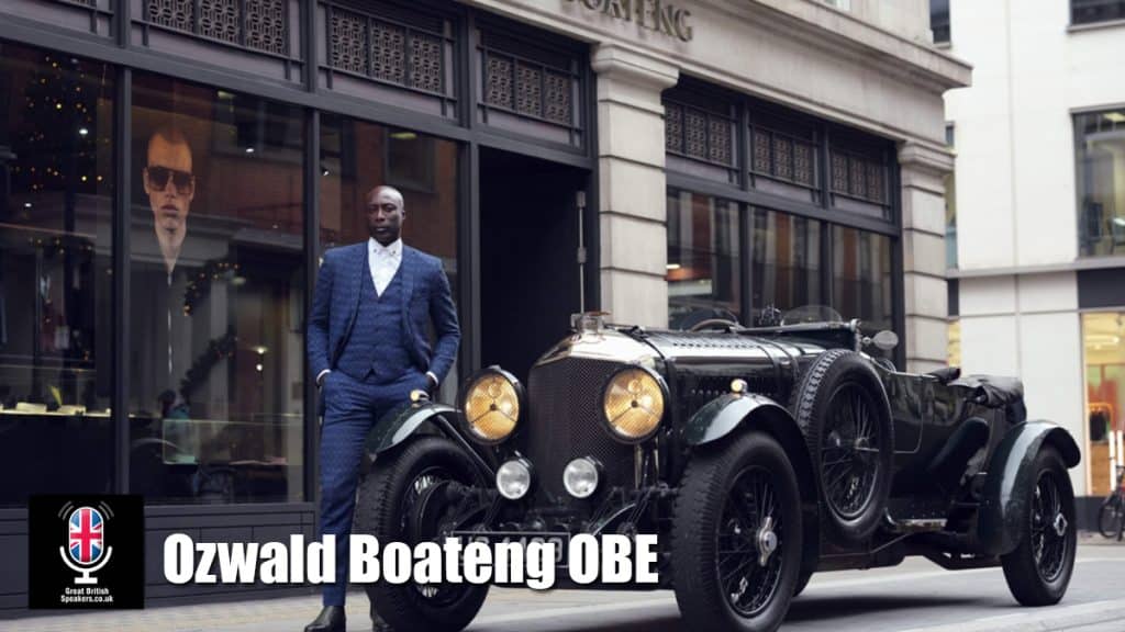 Ozwald Boateng OBE hire internationally renowned luxury fashion pioneer speaker book at agent Great British Speakers