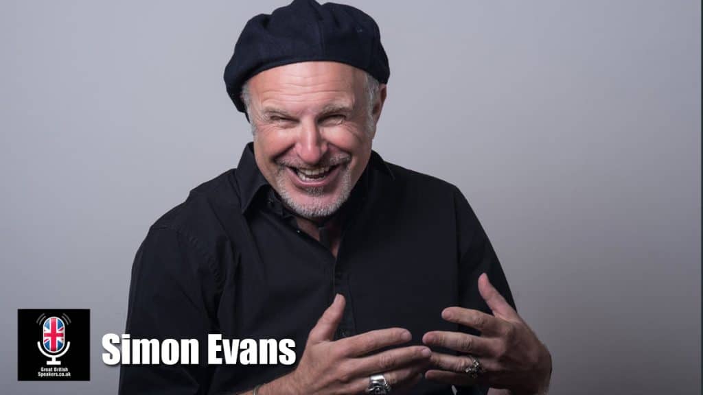 Simon Evans hire English comedian and writer speaker book at agent Great British Speakers...