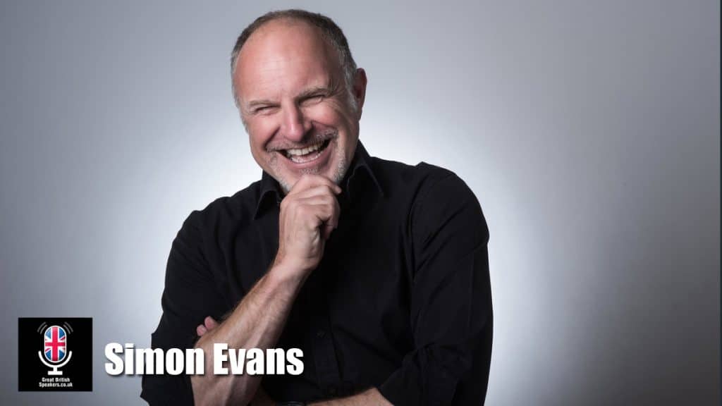 Simon Evans hire English comedian and writer speaker book at agent Great British Speakers...