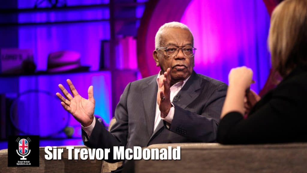 Sir Trevor McDonald hire News presenter speaker book at agent Great British Speakers