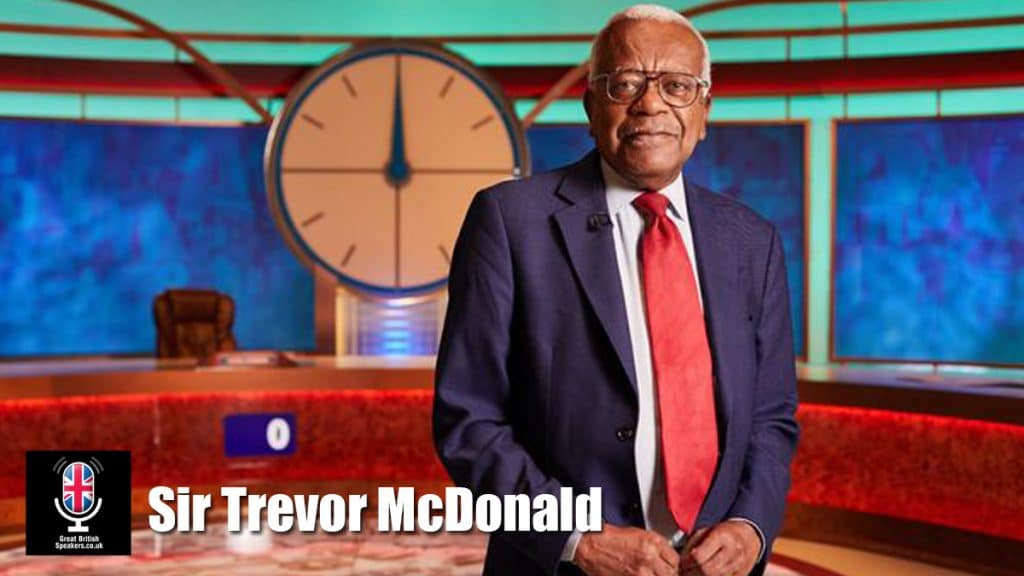 Sir Trevor McDonald hire News presenter speaker book at agent Great British Speakers