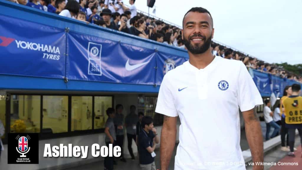 Ashley Cole hire English football coach and former player speaker book at agent Great British Speakers