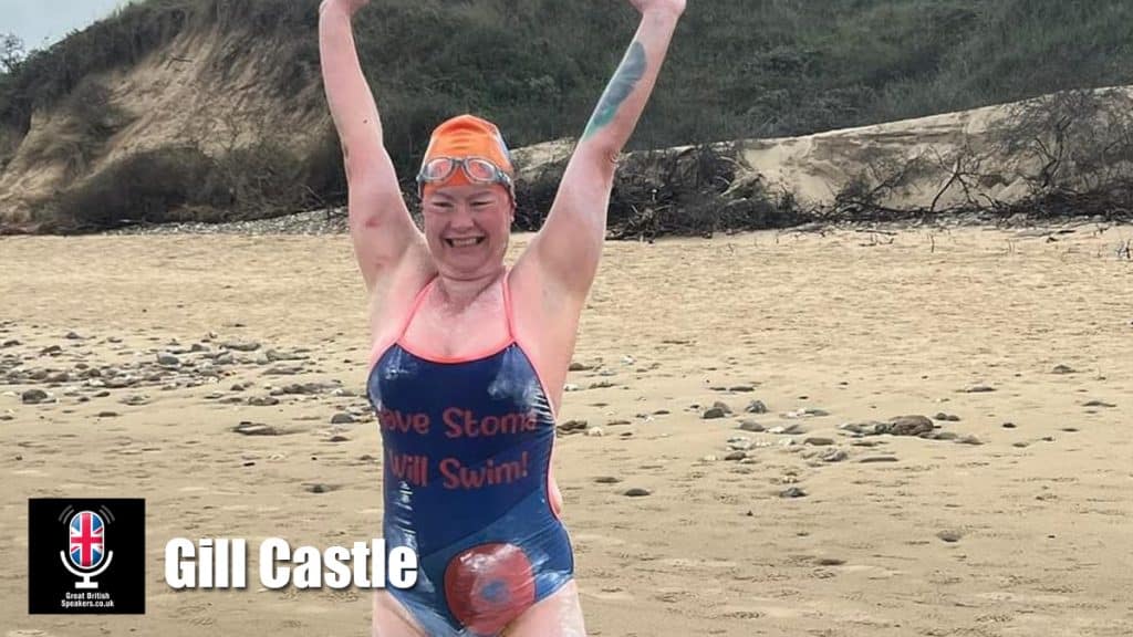 Gill Castle hire successful triathlete speaker book at agent Great British Speakers