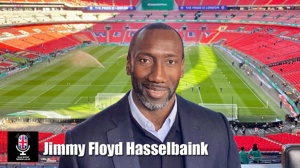 Jimmy Floyd Hasselbaink hire Dutch professional football manager speaker book at agent Great British Speakers