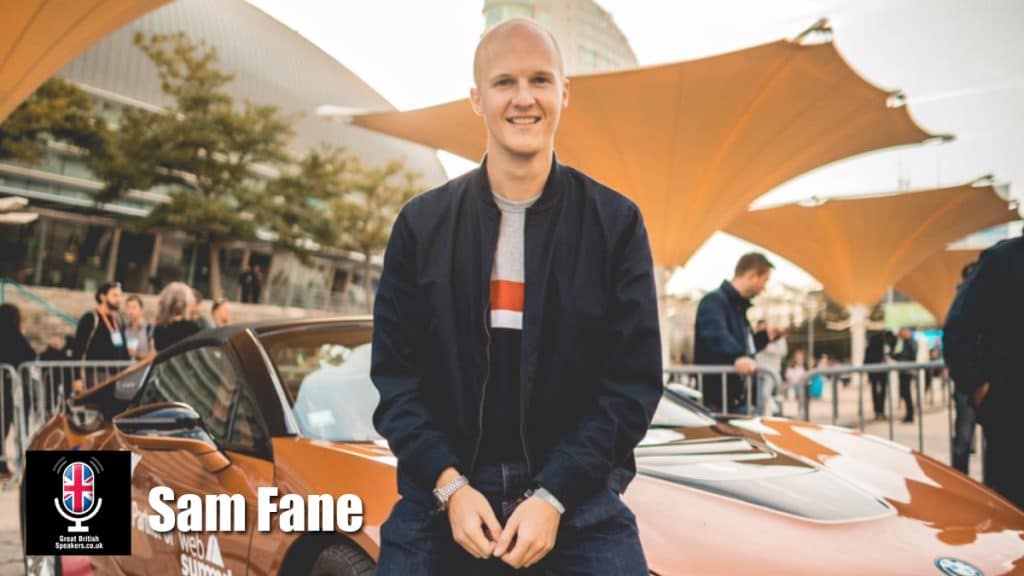 Sam Fane hire Automotive Youtuber speaker book at agent Great British Speakers