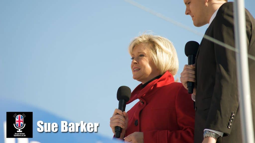 Sue Barker OBE hire former tennis Champion speaker book at agent Great British Speakers