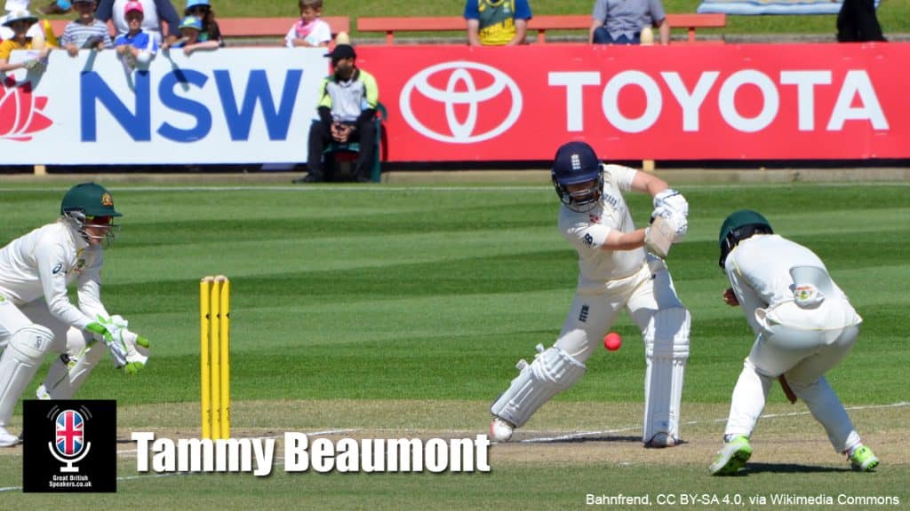 Tammy Beaumont hire record-holding women's cricketer speaker book at agent Great British Speakers