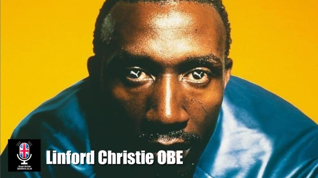 Linford Christie hire British former sprinter and athletics coach speaker book at agent Great British Speakers