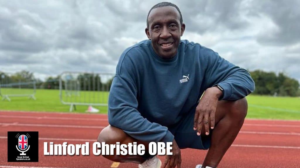 Linford Christie hire British former sprinter and athletics coach speaker book at agent Great British Speakers