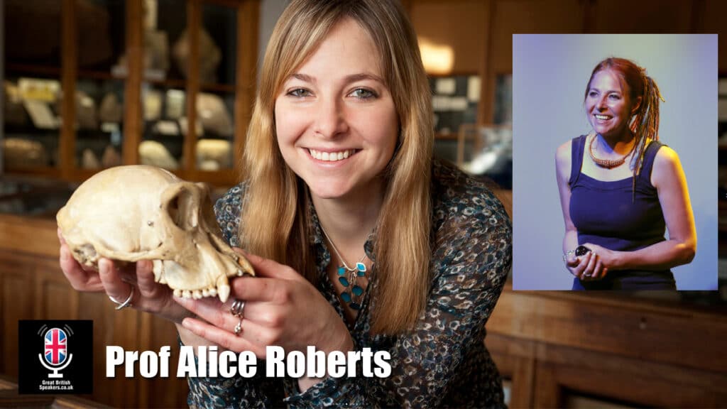 Professor Alice Roberts Anatomist Biological Anthropologist Author broadcaster speaker at Great British Speakers