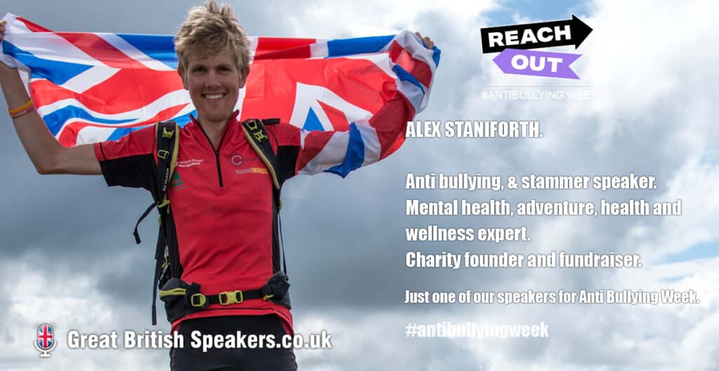 Alex Staniforth best Anti-Bullying Week Speakers at Great British Speakers Linkedin